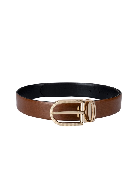 

Da Milano Men Brown Leather Formal Reversible Belt