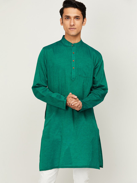 

Melange by Lifestyle Men Green Flared Sleeves Thread Work Kurta