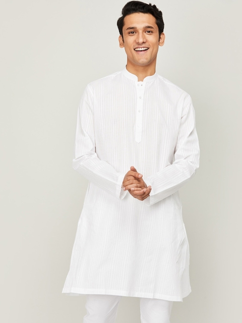 

Melange by Lifestyle Men White Cotton Kurta