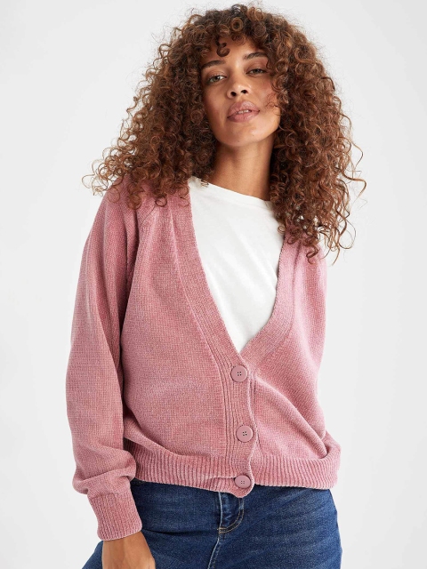 

DeFacto Women Pink Cardigan