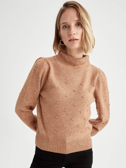

DeFacto Women Brown Pullover