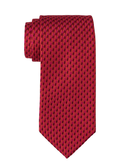 

The Tie Hub Men Red & Black Triangle Woven Design Broad Tie