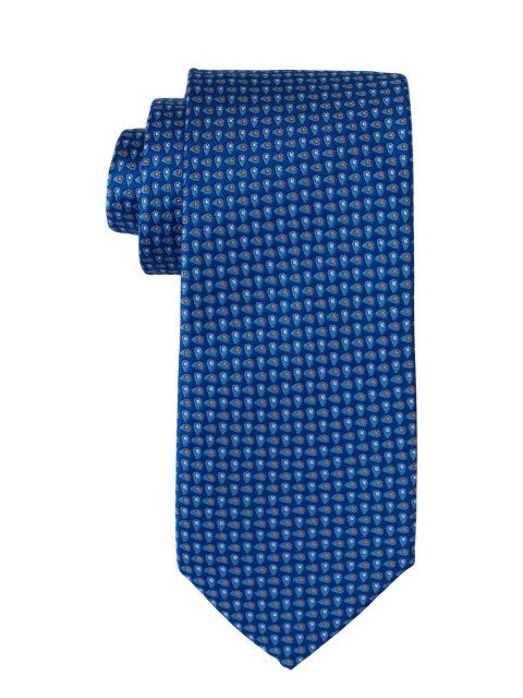 

The Tie Hub Men Blue Woven Designed Broad Tie