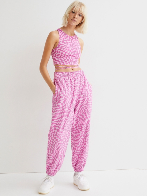 

H&M Women Pink High-Waisted Joggers