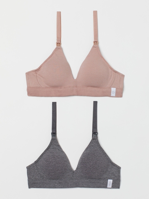 

H&M Woman Grey & Pink MAMA 2-pack padded nursing bras- 0994252001