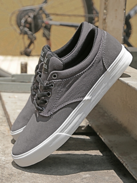 

Supra Men Grey Chino Skate Shoes