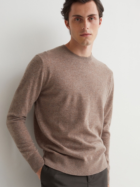 

H&M Men Beige Merino wool jumper