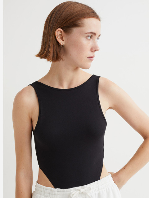 

H&M Women Black High-leg body