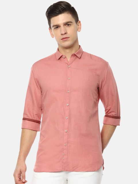 

V Dot Men Peach-Coloured Slim Fit Opaque Casual Shirt