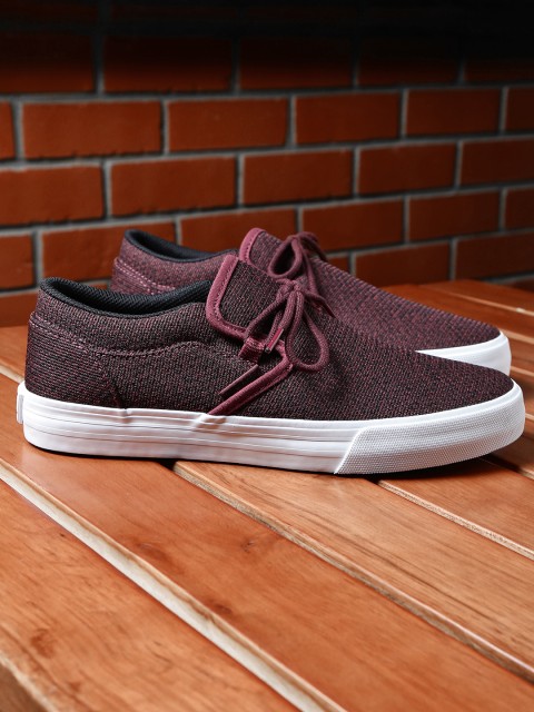 

Supra Women Maroon Woven CUBA Regular Sneakers