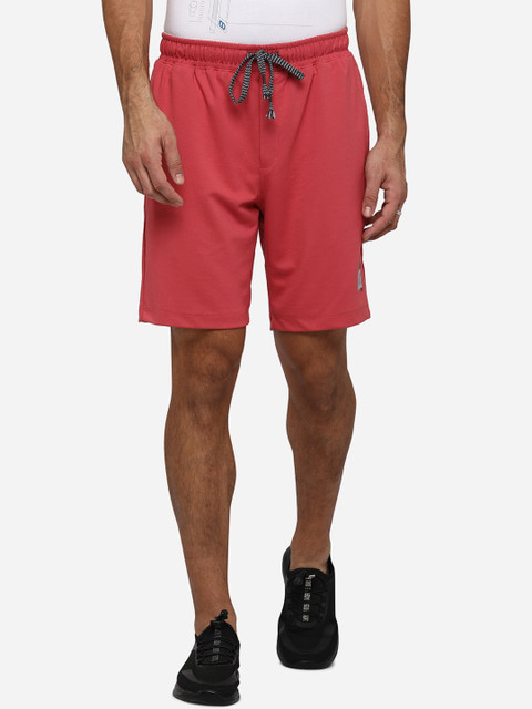 

JADE BLUE Men Red Cotton Sports Shorts