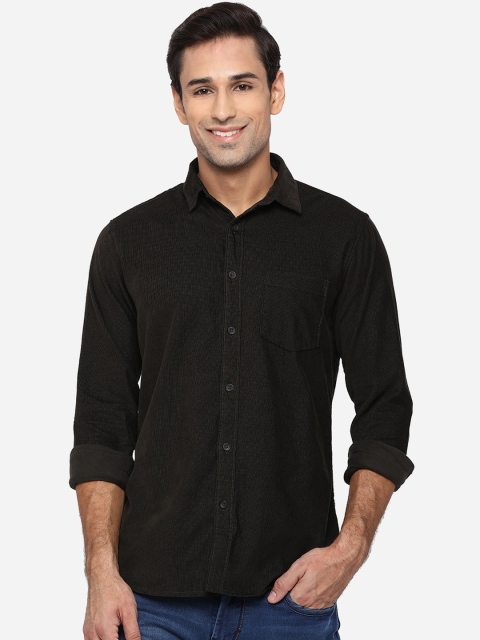 

JADE BLUE Men Brown Slim Fit Opaque Casual Shirt