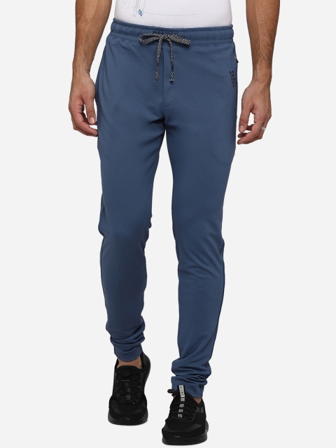 

JADE BLUE Men Blue Solid Cotton Track Pants