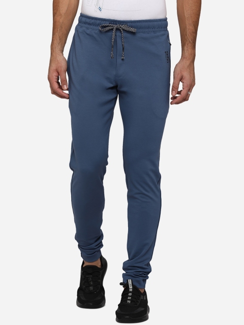 

JADE BLUE Men Blue Solid Regular Fit Pure Cotton Track Pants