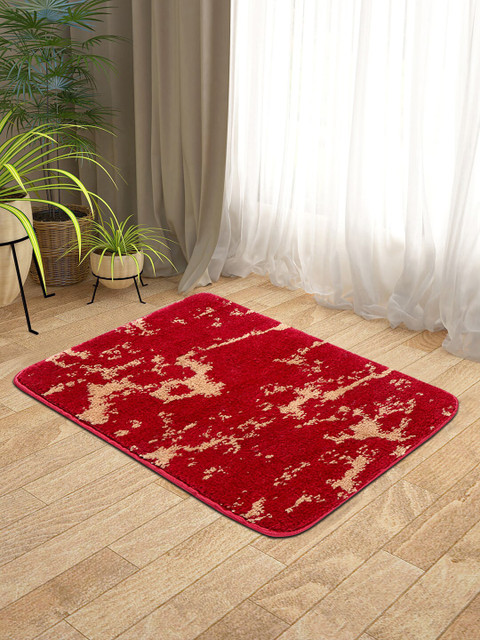 

KICA Red & Beige Printed Anti-Skid Doormat