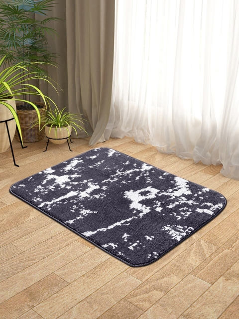 

KICA Charcoal Grey & White Printed Anti Skid Door Mat