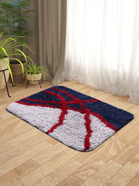 

KICA Navy Blue & Red Printed Anti Skid Door Mat