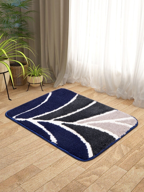 

KICA Navy Blue & Beige Anti-Skid Latex Back Door Mat