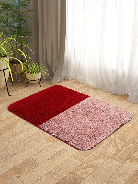 

KICA Pink & Red Colourblocked Anti Skid Door Mat