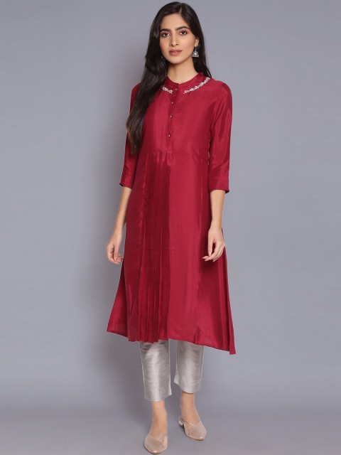 

W Women Red Thread Work Kurta