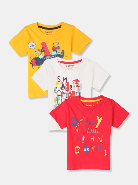 

Donuts Boys Multicoloured Pack Of 3 Printed T-shirt, Multi