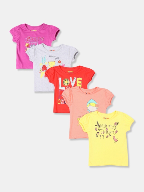 

Donuts Girls Pack Of 5 Assorted Printed T-shirt