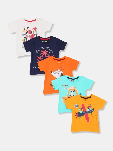 

Donuts Boys Multicoloured Pack Of 5 Printed T-shirt, Multi