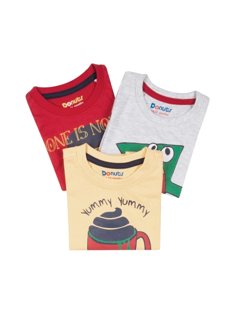 

Donuts Boys Assorted Pack Of 3 Printed T-shirt