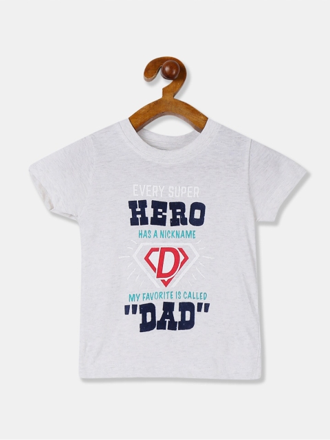 

Donuts Boys Grey Typography Printed T-shirt