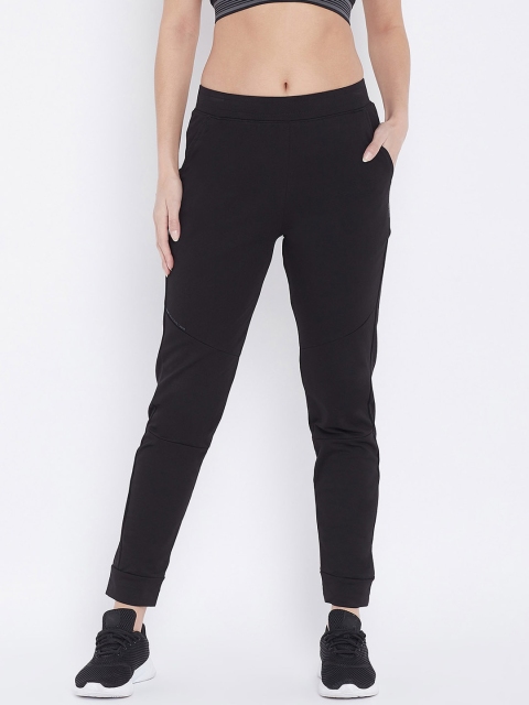 

Okane Women Black Solid Cotton Track Pants