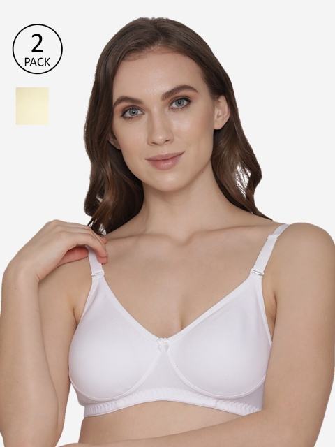 

Kalyani Pack of 2 T-shirt Bra with Detachable Strap 5016 - 32 B, Cream