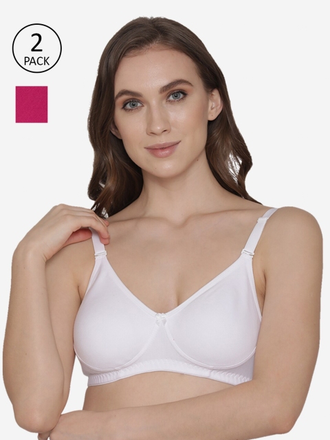 

Kalyani Set-2 Magenta & White T-shirt Bra