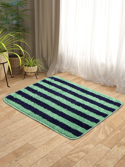 

KICA Green & Navy Blue Striped Anti-Skid Doormat