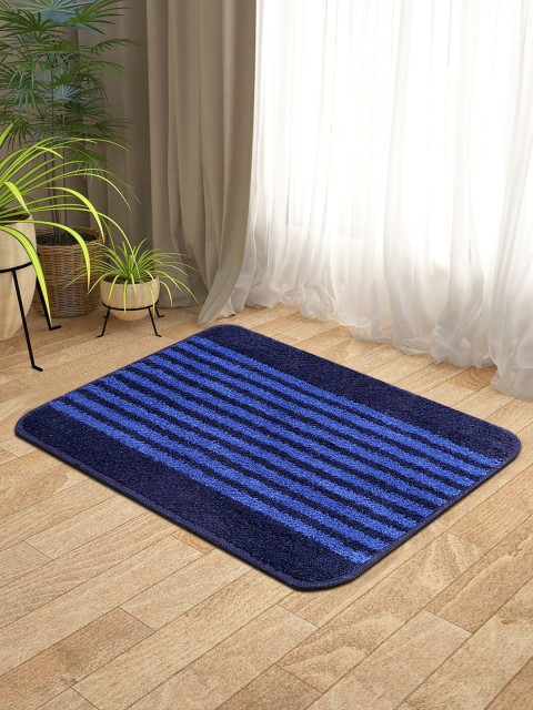 

KICA Set Of 2 Blue Striped Anti-Skid Doormats