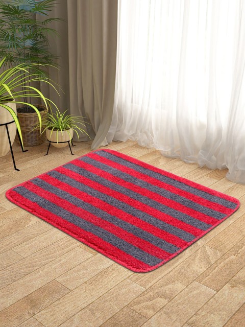 

KICA Set Of 2 Grey & Red Striped Anti-Skid Doormats