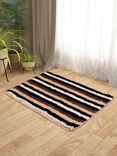 

KICA Beige & White Pack of 2 Striped Anti Skid Door Mat