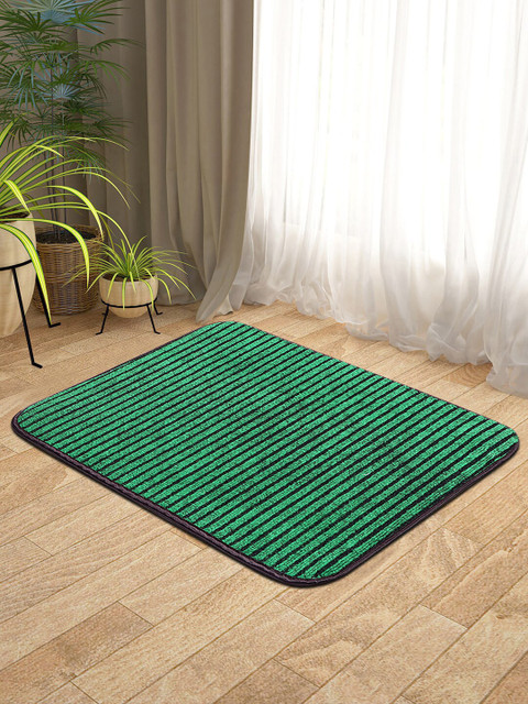

KICA Green & Black Striped Anti-Skid Doormat