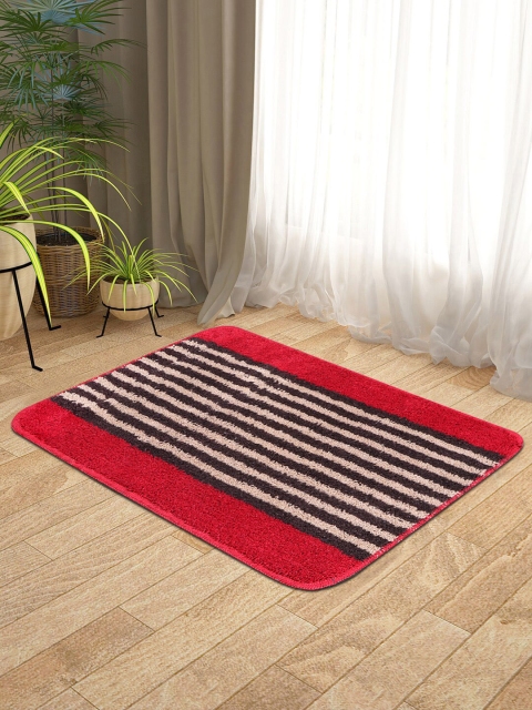 

KICA Maroon & Beige Striped Anti Skid Door Mat