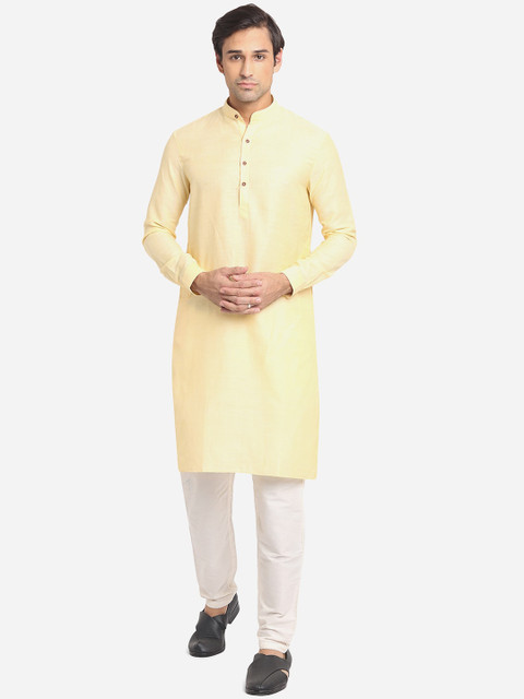 

Modi Kurta Men Yellow Pure Cotton Kurta