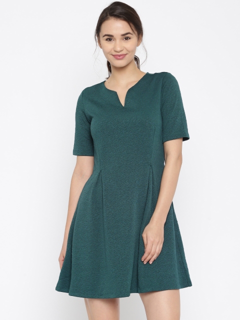 

Vero Moda Women Green Self-Design Shift Dress