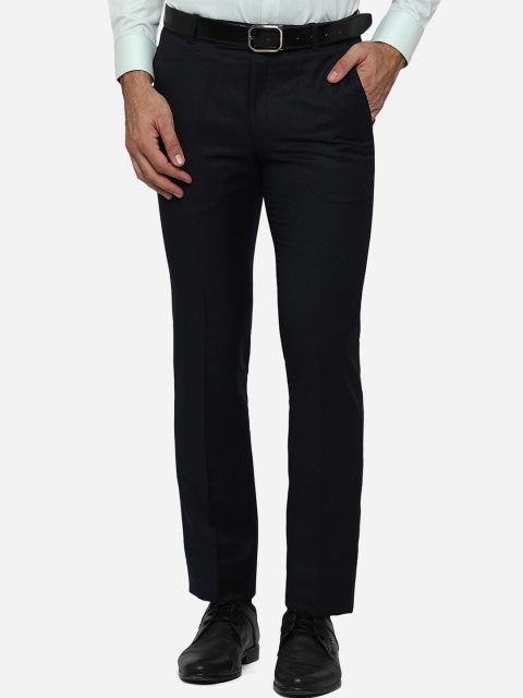 

JB STUDIO Men Blue Slim Fit Formal Trousers