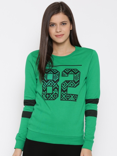 

Vero Moda Green Printed Sweatshirt