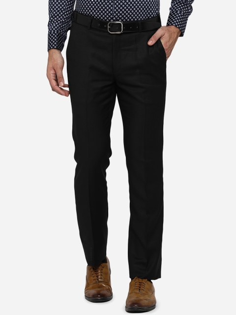 

JB STUDIO Men Black Slim Fit Formal Trousers