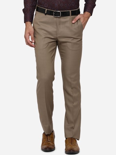 

JB STUDIO Men Beige Slim Fit Formal Trousers