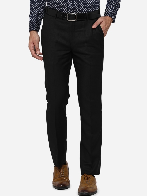 

JB STUDIO Men Black Slim Fit Formal Trousers