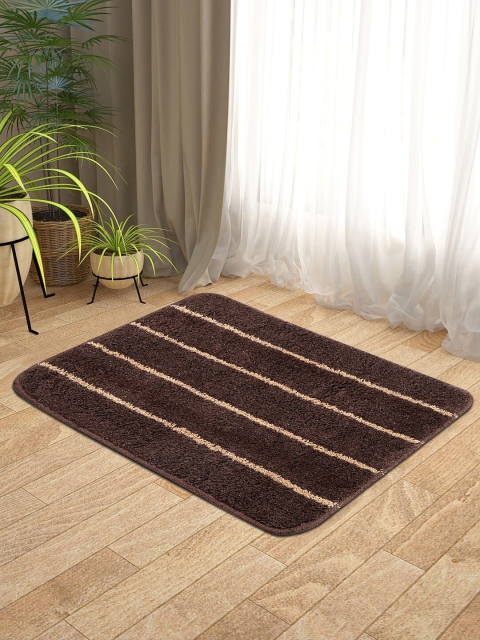 

KICA Set of 2 Camel Brown Cotton Anti-Skid Latex Mats