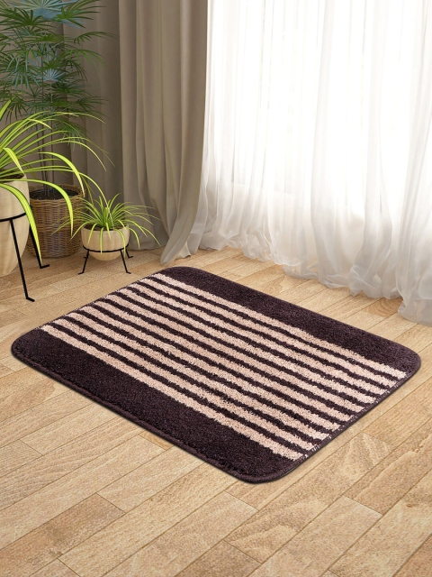 

KICA Brown & Beige Pack of 2 Striped Anti Skid Door Mat