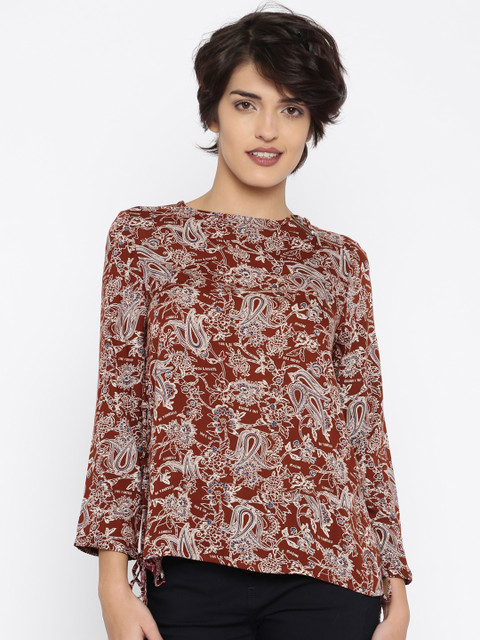 

Vero Moda Women Maroon Printed Top