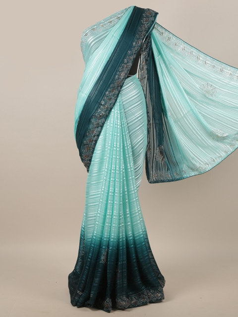 

Pothys Blue Striped Saree