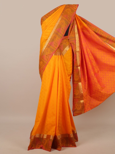 

Pothys Yellow & Pink Woven Design Art Silk Saree